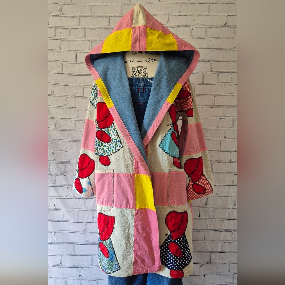 Colorful Patchwork Coat with Sun Bonnet Sue